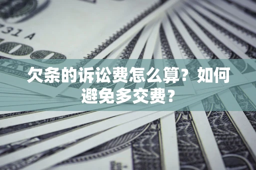 北京欠条的诉讼费怎么算？如何避免多交费？
