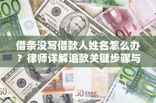 北京借条没写借款人姓名怎么办？律师详解追款关键步骤与证据链构建